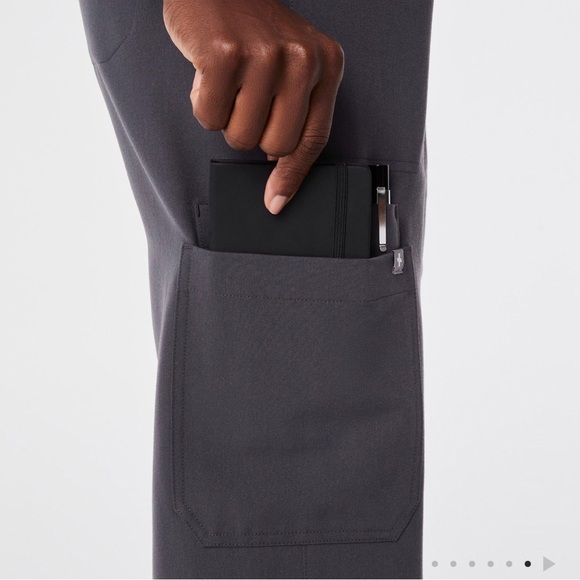 Women’s figs High Waisted Isabel Wide Leg Scrub Pants charcoal LG REG 1001567R - Picture 5 of 11